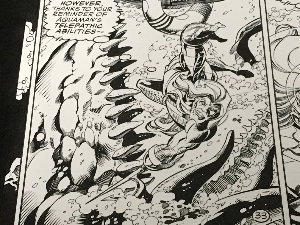 JLA Aquaman Original Art